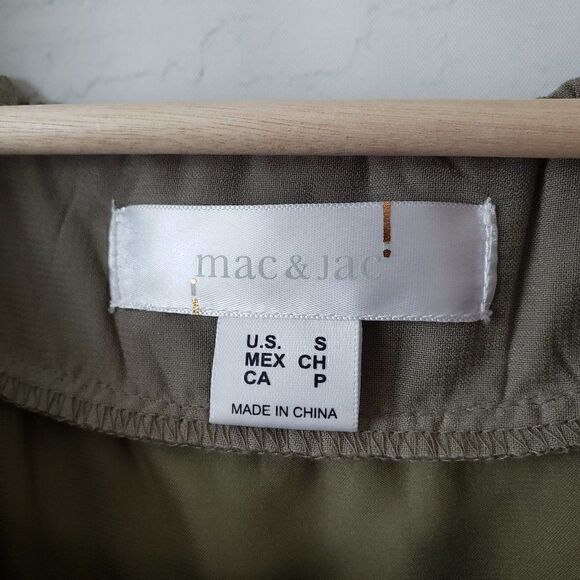 Mac & Jac Gingham Green White Plaid Checked Dress Cottage Core Sheath Tie Bow - Picture 5 of 10